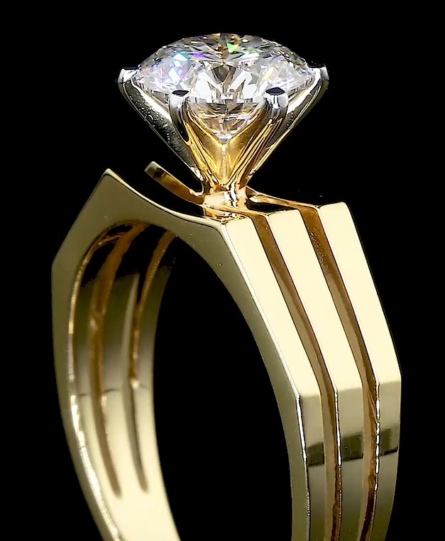 A ROUND SOLITAIRE RING