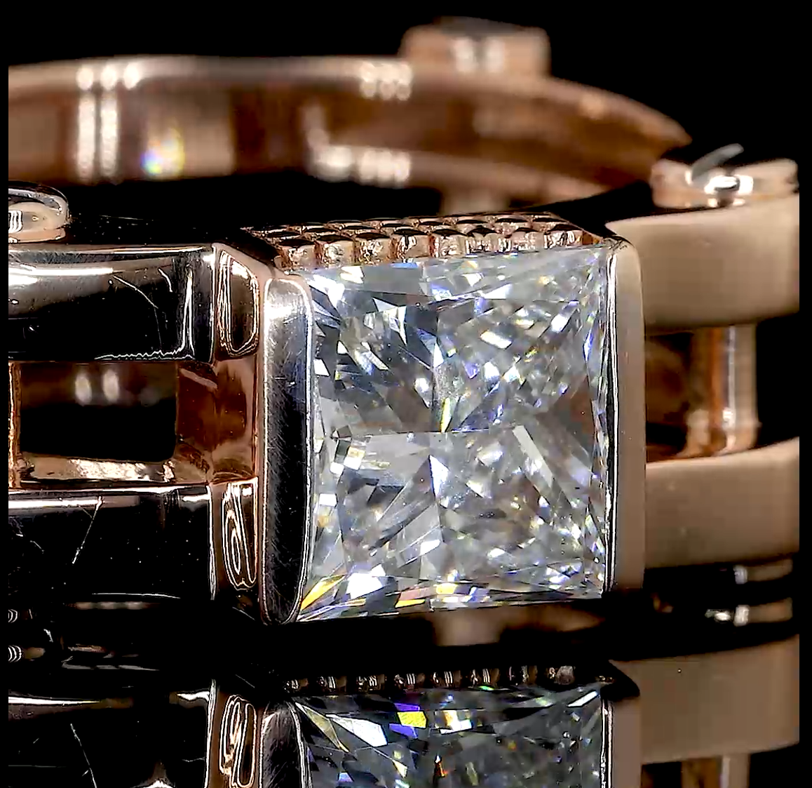 Princess-Cut Men's Diamond Ring