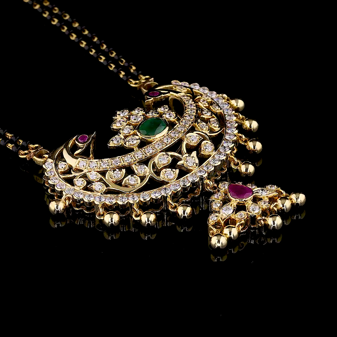 Heritage Peacock Mangalsutra Necklace