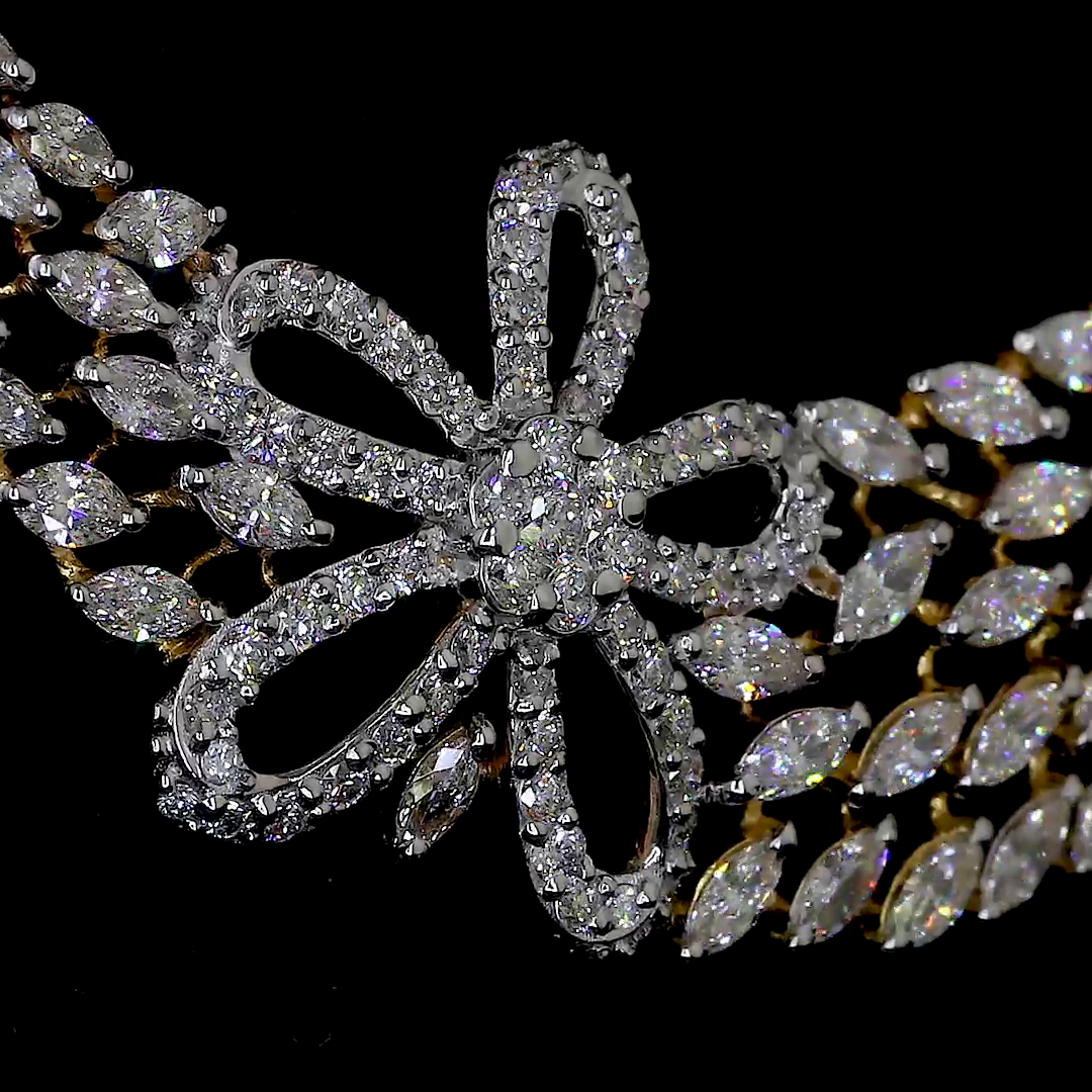 Graceful Diamond Floral Pendant