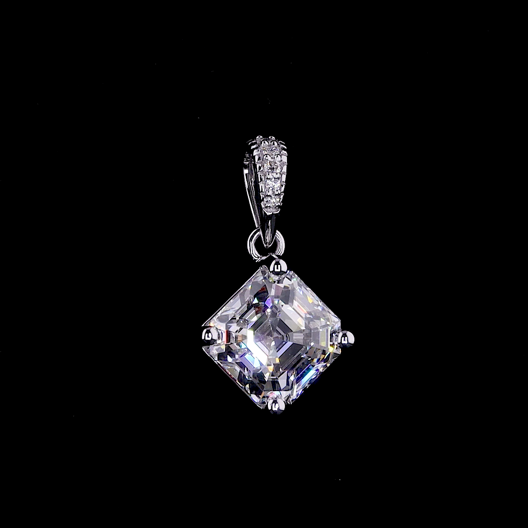 Heart & Pear Dual Diamond Pendant