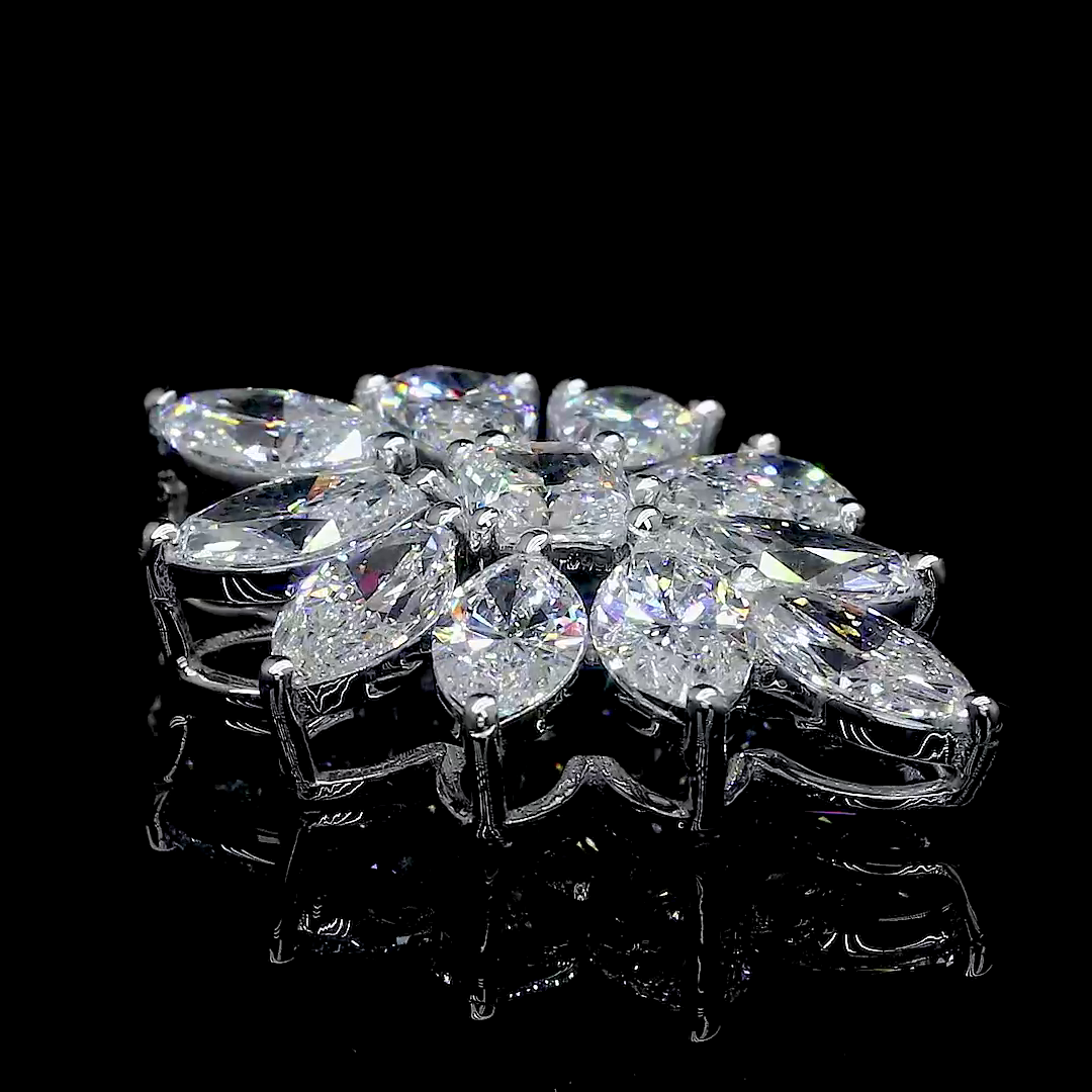 Exquisite Diamond Floral Pendant
