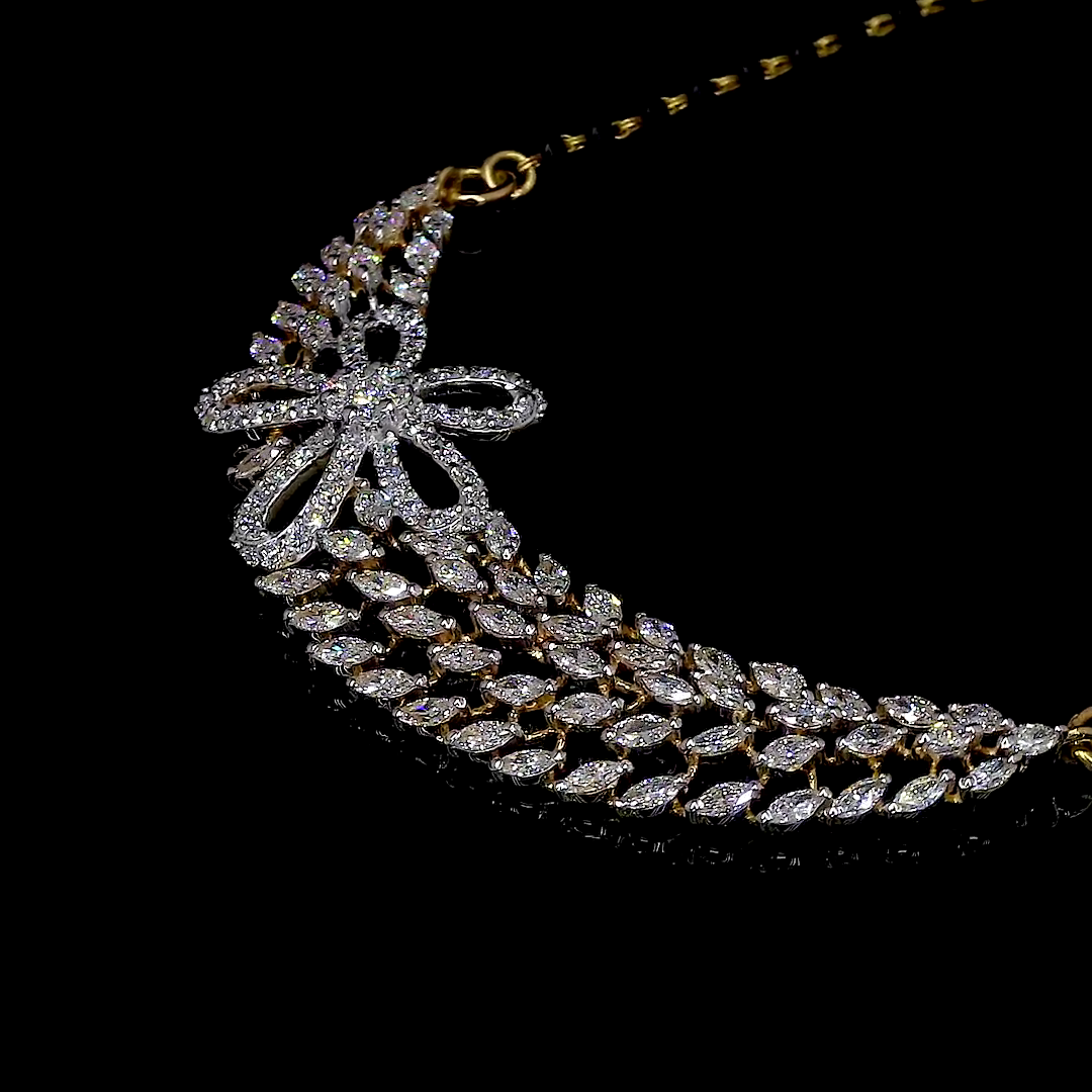 Graceful Diamond Floral Pendant